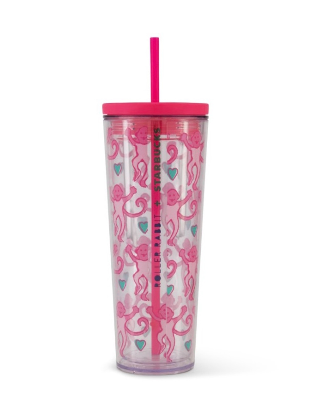 Roller Rabbit X Starbucks Collaboration Lovely Monkey Plastic Cold Cup 24 OZ